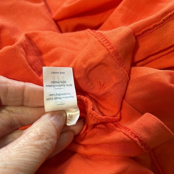 Marine Layer Men's Short Sleeve Pullover T-Shirt Orange Supima Cotton Size M NEW - Picture 6 of 7